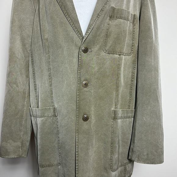 Vintage The Territory Ahead Silk & Cotton Blend Elongated Field Utility Blazer - Picture 3 of 10